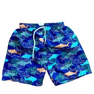 Harley Davidson Shark Print Swim Blue Trunk Shorts Toddler Boy's Size 5T